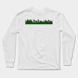 ROM Skyline in forest green Long Sleeve T-Shirt